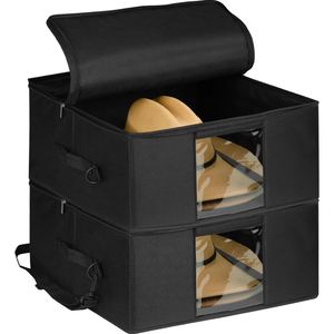 Hat Storage Organizer <b>Wardrobe</b> Bedroom Travel Decor with <b>Shoe</b> Rack Country Style PP Material Durable Rolling Design - Product Image 2