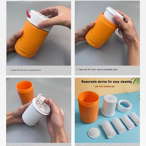 2025 produit pour animaux de compagnie Portable et sûr chien patte nettoyant ABS PBT antibactérien Silicone souple lave rapidement les pieds de chien sale - Product Image 3