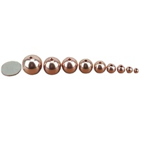Vente en gros, 9mm, 10mm, 12mm, boules de cuivre pur massif percées avec trou