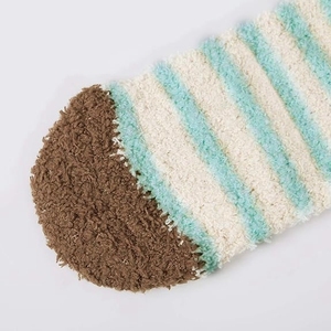 Nouveau femmes floue <span class=keywords><strong>chat</strong></span> imprimé oreilles pliées <span class=keywords><strong>chaussette</strong></span> hiver moelleux doux pantoufle maison dormir mignon Animal confortable chaussettes chaudes pour les filles - Product Image 3