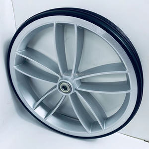 9 inch velho caminhante roda cubo plástico e <span class=keywords><strong>pu</strong></span> pneu roda para cadeira de rodas rodízio - Product Image 5