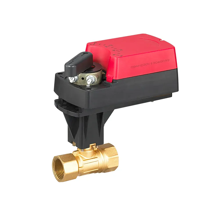 HLF motorized three way ball valve with air actuator electric actuator valve