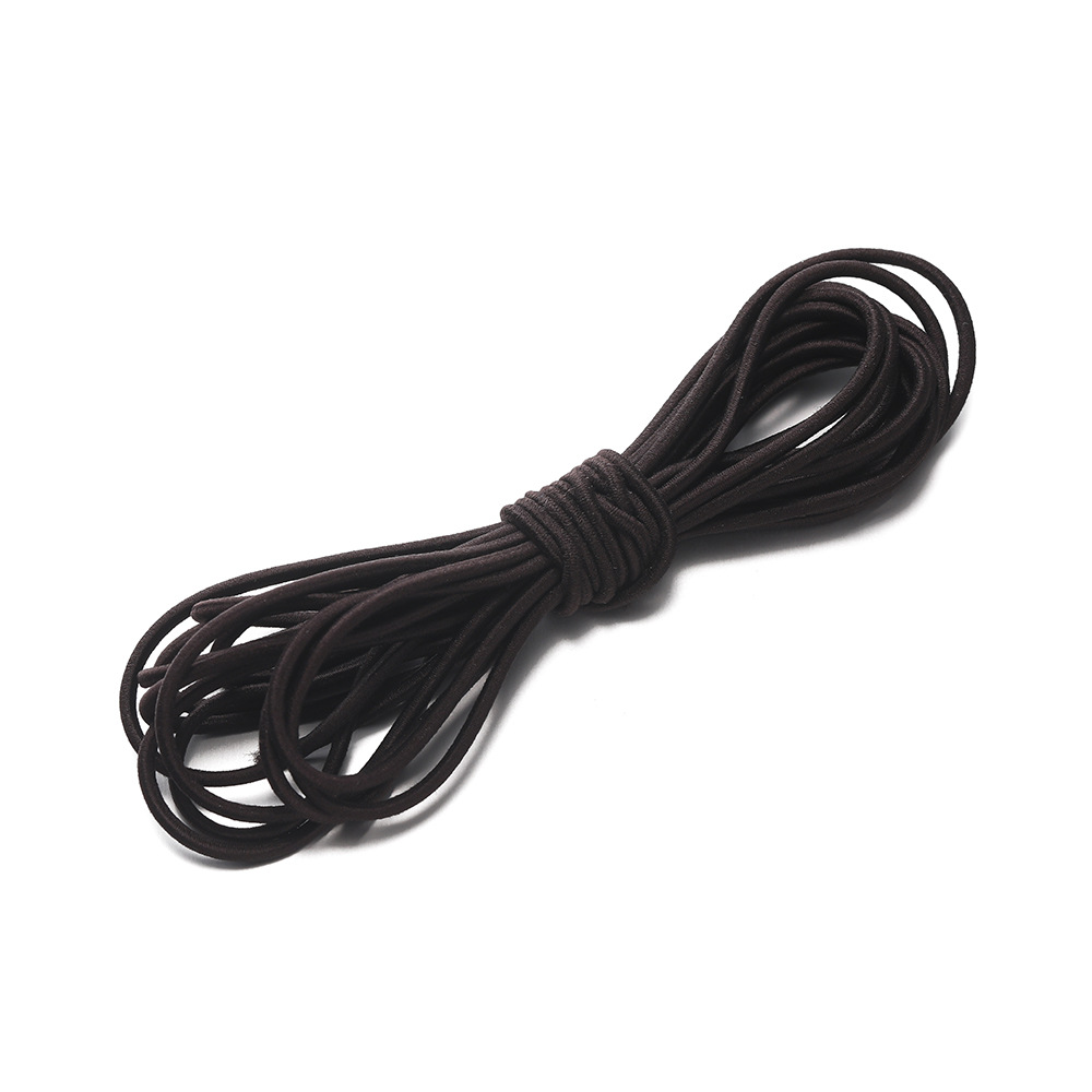 Bande élastique colorée en nylon 2 mm - 26 Marron foncé