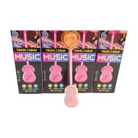 Op maat gemaakte OEM/ODM fruitachtige muzikale hartvormige lolly's, grappige audio-speelgoed harde snoepjes