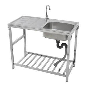 洗脸盆水槽餐厅厨房水槽商用不锈钢单碗圆形不锈钢201/304现代CN;GUA