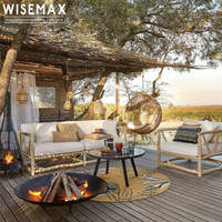 Fauteuil suspendu de balcon extérieur WISEMAX, hamac de jardin, fauteuil à bascule en rotin, fauteuil œuf nid d'oiseau suspendu avec support et coussins