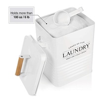 Distributeur de détergent à lessive en métal avec cuillère pour ferme moderne