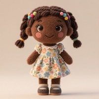 Poupée en Peluche Personnalisée Afro-Américaine, Figurines Noires en Peluche, Poupée en Peluche Fille Noire Personnalisée, Vente en Gros