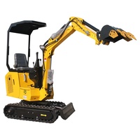 Mini-excavatrice chinoise électrique CE/EPA Yanmar Kubota 1 tonne, remorquable, avec rotateur inclinable