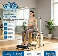 Chaise de Pilates portable et réglable en érable de qualité supérieure pour l'entraînement de la santé et de la forme physique en studio ou à domicile