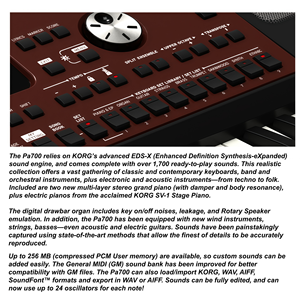 Nuevo Teclado Arreglador <span class=keywords><strong>Digital</strong></span> Portátil <span class=keywords><strong>Korg</strong></span> Pa700 de 61 Teclas de la Marca Jelo con Conector para Auriculares, 10 kg de Peso Ligero y Voltaje Universal - Product Image 6