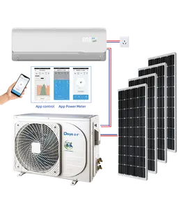 Berkendara panel surya 12000BTU, pendingin udara tenaga surya hibrida AC/DC kontrol Wifi siang hari