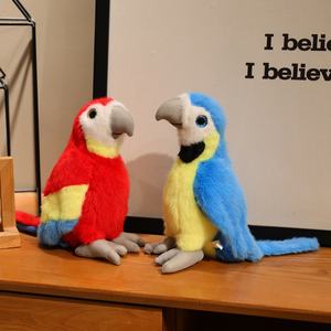 Peluche Animale - Compagno Consolatore - Giocattolo in Peluche Ultra Morbido a Forma di Uccello - 21cm 2 Colori Assortiti Pappagalli Realistici - Product Image 3