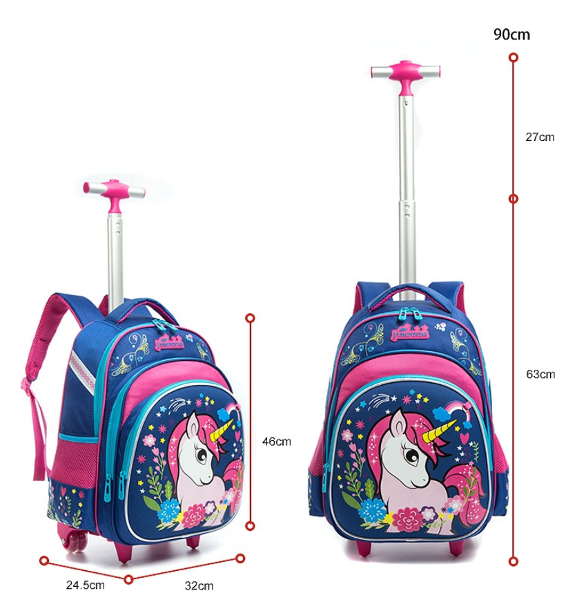 High Capacity Trolley Backpack Cute Durable Design