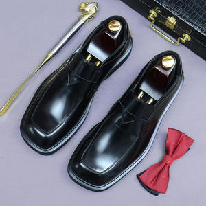 Chaussures décontractées en cuir véritable de haute qualité avec bout carré antidérapant pour les occasions professionnelles, chaussures habillées Oxford pour hommes - Product Image 6