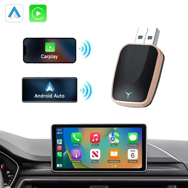 Wireless CarPlay Adapter Smart USB Dongle with Fast Connect AI BOX From Wired to Wireless Plug Play CarPlay Dongle for Cars
