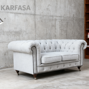 चेस्टरफील्ड अमेरिकी रेट्रो सोफा, उच्च अंत कपड़े, लिविंग रूम स्टडी स्टूडियो के लिए उपयुक्त, घर के उपयोग के लिए स्टाइलिश आराम सोफा - Product Image 5