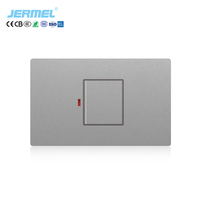Harga Pabrik Grosir Saklar Stopkontak Dinding Listrik Jermel Standar Inggris Abu-abu Ultra Tipis Saklar Lampu Dinding Port USB Tipe-C