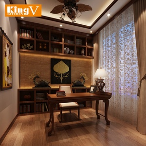 Solid Wood <strong>Bookcase</strong> Customization, <strong>Bookcase</strong> Design, <strong>Mahogany</strong> <strong>Bookcase</strong> KINGV - Product Image 4