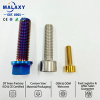 Malaxy Titanium Alloy Hex Head Bolts Corrosion Resistant High Strength Industrial Fastener Titanium Bolts