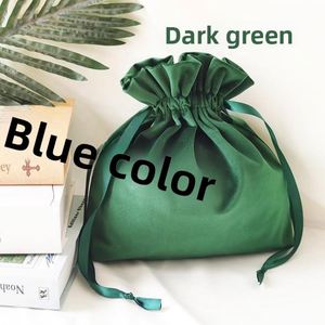 Sac cosmétique en velours imprimé sérigraphié avec cordon de serrage, sac de rangement simple pour les nécessités quotidiennes de voyage, élégant, mignon, grande capacité, pratique - Product Image 2
