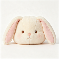 Peluche Lapin Kawaii, Coussin en Peluche Rempli de Coton PP, Design Original, Logo Personnalisé, Marque OEM, Fourniture en Gros
