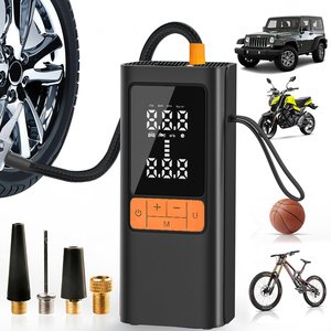 <span class=keywords><strong>Compresseur</strong></span> d'air portable sans fil pour pneus de voiture avec moniteur de pression, affichage numérique, lumière d'urgence et arrêt automatique - Product Image 1