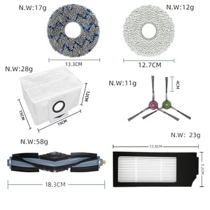 Kit adapté pour Ecovacs Debot X1 <span class=keywords><strong>Omni</strong></span>/<span class=keywords><strong>T10</strong></span> <span class=keywords><strong>Omni</strong></span> rouleau brosse brosse latérale filtre Hepa vadrouille tissu sac à poussière pièces d'aspirateur robotique - Product Image 2