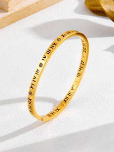 Pulsera Apilable de Acero Inoxidable con Números Romanos, Moderna y Resistente a la Decoloración, Pulsera Delgada para Mujer, en Oferta - Product Image 4