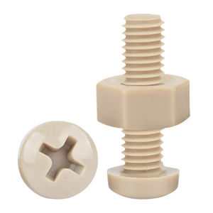 High Temperature Heat Resistant <b>Plastic</b> PEEK Cross Pan Head <b>Screw</b> and Nut Assemblies M2 M3 M5 <b>Plastic</b> <b>Screw</b> Nut Assembly - Product Image 4