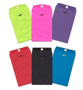 Phong Bì Túi Giấy In Tùy Chỉnh Với Nút Kim Loại Đóng Bằng Sắt 6X9 10X13 Inch Phong Bì Giấy Kraft Để Đóng Gói Thẻ Quà Tặng - Product Image 6