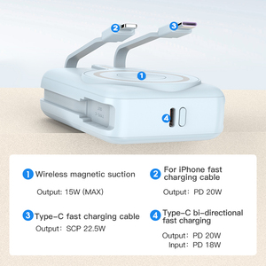 แบตสำรองสำหรับโทรศัพท์แบบพกพาขนาดเล็กระบบแม่เหล็ก WST 15W 10000mAh PD20W ได้อย่างรวดเร็วกำลังเป็นที่นิยมใหม่ - Product Image 2