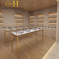 Meubles d'intérieur sur mesure pour opticiens, présentoir à lunettes, service de conception clé en main, table de présentation de lunettes