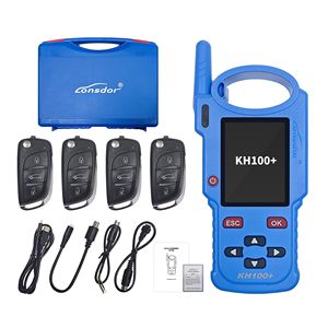 เครื่องโปรแกรมกุญแจมือถือ Blue Lonsdor KH100+ พร้อมกุญแจรีโมทสี่ดอก ใช้ได้กับรถยนต์ TATA/Mahindra - Product Image 2