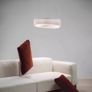 Lustre rond moderne minimaliste Arturo Alvarez Anel, blanc, LED, pour salle à manger - Product Image 4