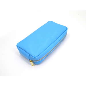 Sac à cosmétiques en cuir de vachette, pochette à maquillage en cuir souple vintage avec fermeture éclair, petite et moyenne taille pour femme, sac de toilette de voyage, organiseur de bijoux - Product Image 3