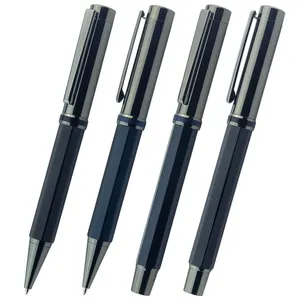 भारी लक्जरी उच्च गुणवत्ता धातु गेंद रोलर कलम बंदूक काले कलम के लिए उपहार