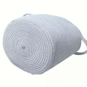 Cesto de Ropa Plegable de Algodón Ecológico Tejido a Mano, para Organización del Hogar y Uso Multiusos - Product Image 5