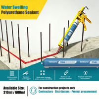 Scellant hydrophile en polyuréthane pour joints d'expansion, 600 ml, étanche à l'eau, pour l'étanchéité des joints d'expansion