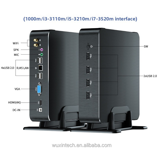 WUXIN 2026 Newest Intel N95 Mini PC DDR5 16GB VRAM Windows 11 Pro/Linux Dual LAN Dual USB-C SSD/HDD Storage Compact Office