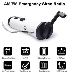 Lampe-Torche MENÉE portative AM FM D'urgence <span class=keywords><strong>Dynamo</strong></span> Manivelle Auto-Alimenté <span class=keywords><strong>Radio</strong></span> - Product Image 2