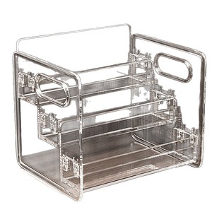 Transparent Acrylic Cosmetic Storage <b>Box</b> 3 Tier Desk Organizer With Handle For <b>Makeup</b> Skincare Perfume - Product Image 5