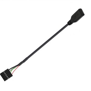 <span class=keywords><strong>C</strong></span>âble adaptateur <span class=keywords><strong>USB</strong></span> 2.0 <span class=keywords><strong>Type</strong></span>-<span class=keywords><strong>C</strong></span> femelle blindé de 20 cm à montage sur panneau avec trous de fixation, 9 broches, pour connecteur de carte mère (conducteur en cuivre) - Product Image 4