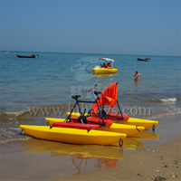 Vélo aquatique en plastique HTH en promotion, 1 personne, capacité 100-500 kg, jeu commercial de parc aquatique extérieur pour le plaisir
