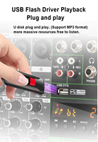 Console de mixage audio 6 canaux BHA KA6, entrée XLR/6,35 mm, 256 effets DSP, égaliseur 7 bandes, USB, alimentation fantôme 48 V pour scène, conférence, sonorisation en direct