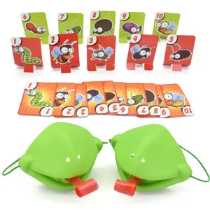 Juego de mesa interactivo para niños, juego de captura de lengua de lagarto camaleón, rápido para lamer las tarjetas