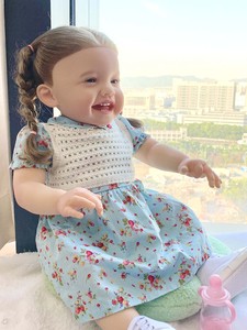 ตุ๊กตาเด็กเกิดใหม่ แมดดี้ รีบอร์น ขนาด 20/24 นิ้ว ยี่ห้อ Jamaican Mony Maddison รุ่น Arquipa Cat Smiling Toddlers Evelyn Money Cotton - Product Image 4
