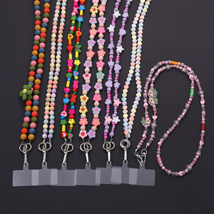 Nouvelle chaîne métallique <span class=keywords><strong>diagonale</strong></span> à cheval bricolage bijoux clip accessoires réglable télescopique téléphone portable lanière - Product Image 4