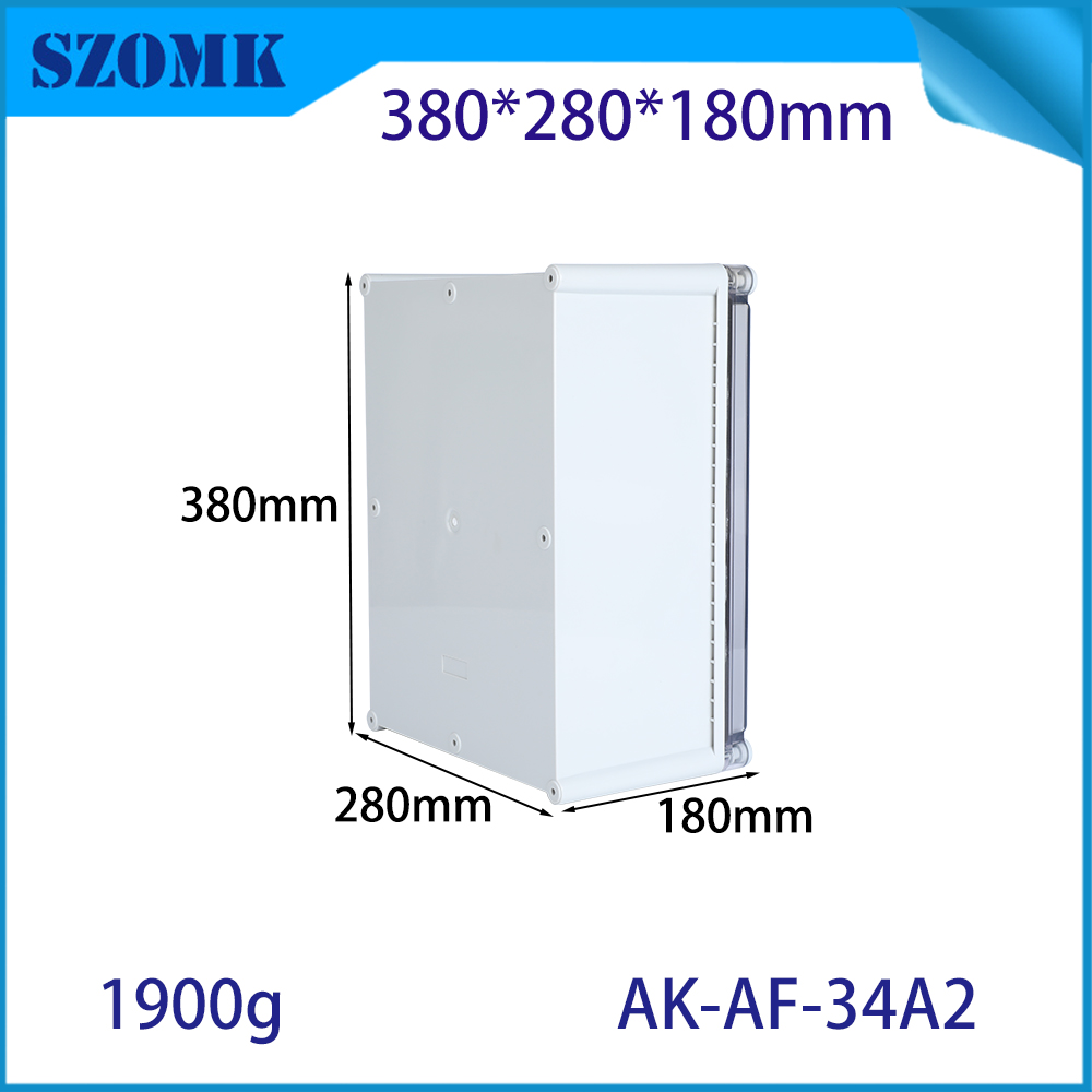 IP67 Waterproof Electrical Junction Box - Grey White 380x280x180mm