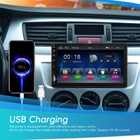 Podofo 7 "Single Din Voiture Lecteur MP5 Voiture Stéréo Radio Para Auto CarPlay Android Auto USB BT FM Support Caméra de recul OEM ODM